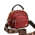 thumbnail image 1 of Btomtd Casual Ladies Leather Shoulder Bag, Hundred Bag Style with Adjustable Wide Strap, Vintage Handbag and Comfortable Crossbody Purse, Wine, 1 of 9
