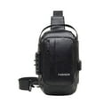 thumbnail image 1 of Btomtd Casual Men's Motorcycle Chest Bag, Shoulder Backpack with USB Port and Password Lock, Lightweight Anti-Theft Crossbody Bag for Riding and Travel, Black, 1 of 8