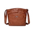 thumbnail image 1 of Btomtd Casual Messenger Bag and Crossbody Bag in Soft Leather, Large Capacity Shoulder Bag with Multi Pocket, Leather Handbag and Functional Carry-All, Brown, 1 of 8