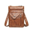 thumbnail image 1 of Btomtd Casual Textured Crossbody Bag for Women, Soft Small Handbag with Cell Phone Pocket, Chic Shoulder Purse and Compact Handbag, Brown, 1 of 6