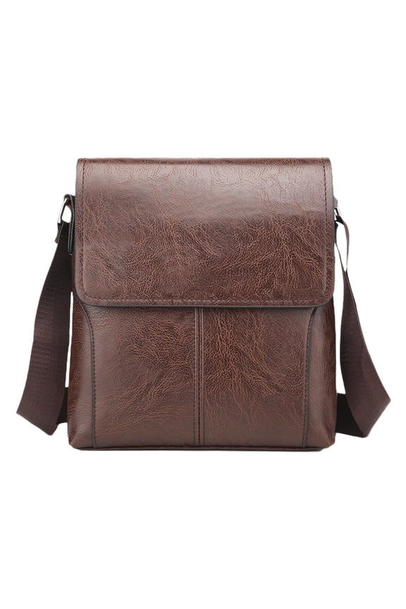 Casual Textured Leather Shoulder Bag and Crossbody Bag, Lightweight Spacious Handbag and Purse with Adjustable Strap for Travel and Daily Work, Brown