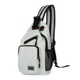 thumbnail image 1 of Btomtd Casual Women's Adjustable Shoulder Bag, Convertible Crossbody Bag and Backpack with Multiple Pockets, Versatile Carrying Chest Bag and Handbag, White, 1 of 6