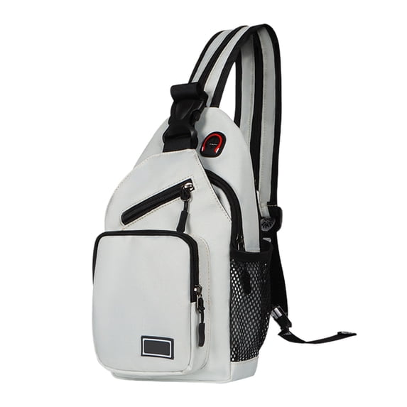 Btomtd Casual Women's Adjustable Shoulder Bag, Convertible Crossbody Bag and Backpack with Multiple Pockets, Versatile Carrying Chest Bag and Handbag, White