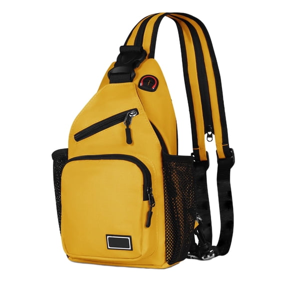 Btomtd Casual Women's Adjustable Shoulder Bag, Convertible Crossbody Bag and Backpack with Multiple Pockets, Versatile Carrying Chest Bag and Handbag, Yellow