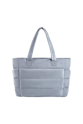 Casual Women's Pleated Tote Handbag, Light Carryall Bag for Travel, Work, Beach and Gym, Spacious and Versatile Shoulder Bag and Purse, Blue