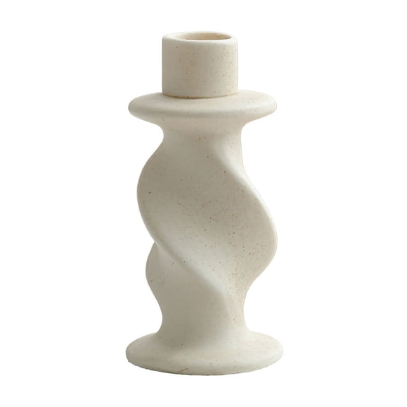 Btomtd Ceramic Candlestick Holders for Candlelight Dinner, Romantic Props and Home Tabletop Decoration Candle Holder, Table Ceramic Candle Sticks, 2.4"x2.4"x5.1", C