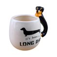 thumbnail image 1 of Btomtd Ceramic Cute Dog Shape Mug, 12oz Novelty Coffee Cups for Home and Office Use, Hot and Cold Beverage Cups, White, 1 of 5