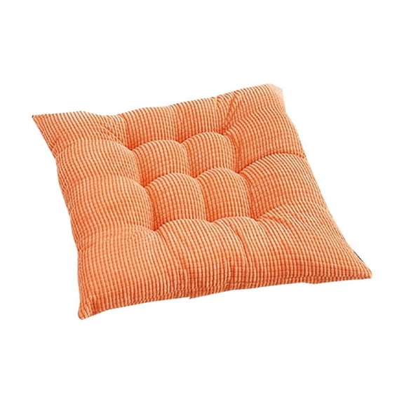 Btomtd Chair Cushions for Living Room Sofa and Windowsill, High Feeling Futon Cushion and Chair Pads with Soft Fill, Popular Online Seat Cushion for Home, Size 16"x16", Orange
