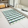 thumbnail image 1 of Btomtd Checkered Pattern Floor Mat with Soft Touch, Absorbent Bath Mat and Non-Slip Rug for Bathroom Entrance, Living Room Carpet Machine Washable, 24 x 16 Inches, Blue, 1 of 6