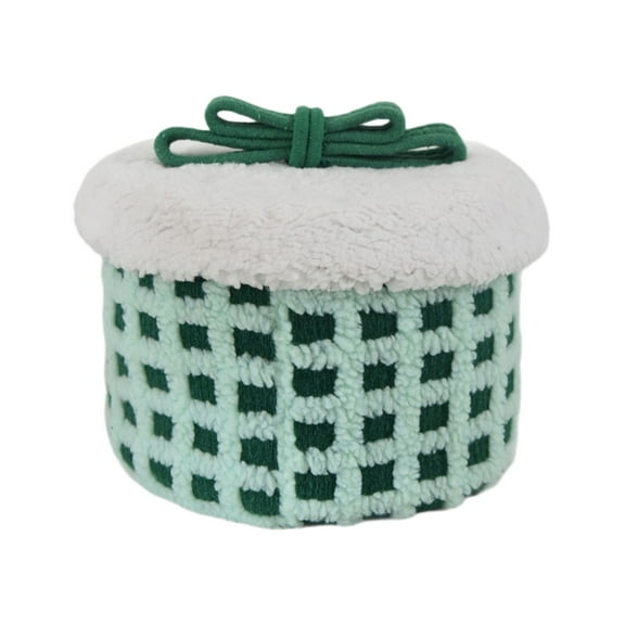 Btomtd Christmas Desktop Covered Snack Storage Box, Living Room Clutter Sorting Storage Basket, Gift Storage Bins, Holiday Storage Containers with Lid, Size 5L, L