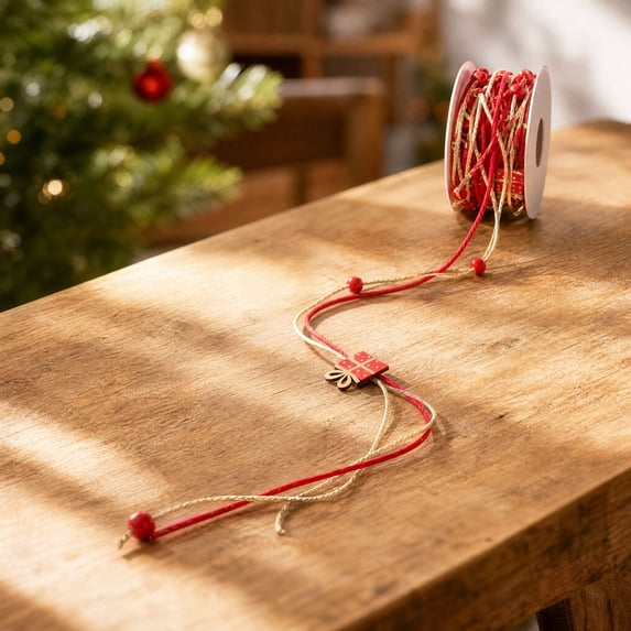 Btomtd Christmas Ribbon for Gift Wrapping, Ribbons with Gift Box ...