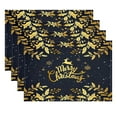 thumbnail image 1 of Btomtd Christmas Table Place Mats Set of 4 for Home and Living Room, Holiday Placemats for Dining and Decor, Festive Table Mat Set for Kitchen, 18"x12", C, 1 of 8
