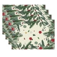 thumbnail image 1 of Btomtd Christmas Table Place Mats Set of 4 for Home and Living Room, Holiday Placemats for Dining and Decor, Festive Table Mat Set for Kitchen, 18"x12", F, 1 of 8