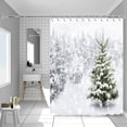 thumbnail image 1 of Btomtd Christmas Themed Shower Curtain for Bathroom, Water Proof Shower Curtain Liner for Dry and Wet Separation, Warm Shading Shower Curtain for Holiday Season - 59.05"x70.86", D, 1 of 8