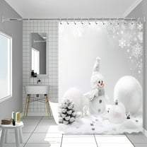 Btomtd Christmas Themed Shower Curtain for Bathroom, Water Proof Shower Curtain Liner for Dry and Wet Separation, Warm Shading Shower Curtain for Holiday Season - 59.05"x70.86", B