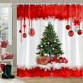 thumbnail image 1 of Btomtd Christmas Themed Shower Curtain for Holiday Decor, Festive Shower Curtain Liner for Bathroom, Cheerful Shower Curtains for Household Use - 35.43"x70.86", D, 1 of 6