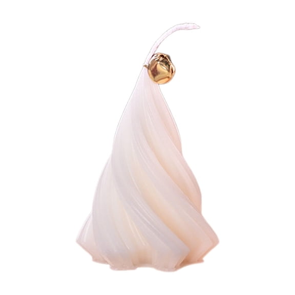 Btomtd Christmas Tree Shaped Candles, Holiday Candles Ornament for Home Decoration, Festive Scented Candle for Christmas Decorations, 1.7 oz, White