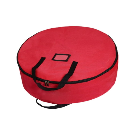 Btomtd Christmas Wreath Storage Bags, Wreath Storage Box with Handle, 600D Oxford Polyester Material, Festive Wreath Storage Containers and Organizers, Size 42L, Red