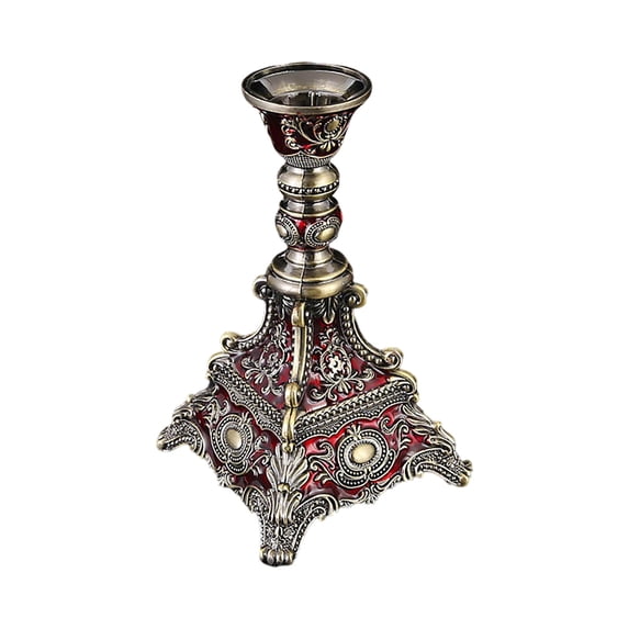 Btomtd Classic European Candlestick Holders, Candle Holder for Restaurant Hotel and Home Use, Romantic Wedding Candlesticks and Candle Holders, 3.8"x3.8"x6.3", F