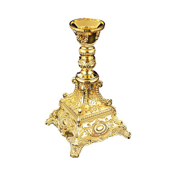Btomtd Classic European Candlestick Holders, Candle Holder for Restaurant Hotel and Home Use, Romantic Wedding Candlesticks and Candle Holders, 3.8"x3.8"x6.3", A