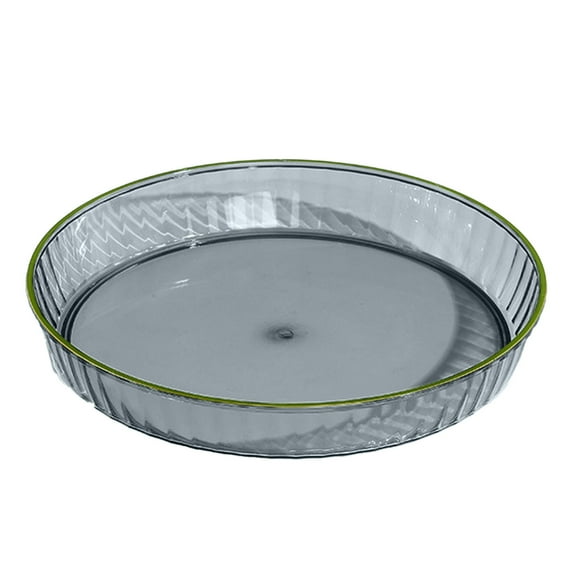 Btomtd Clear Acrylic Fruit Serving Platter Small Snack Platess for Hotel Household Commercial Plastic Serving Tray Utility, Gray