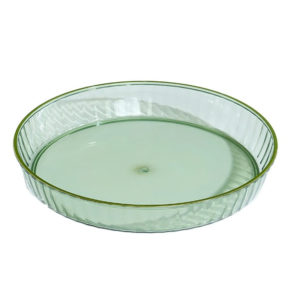 Btomtd Clear Acrylic Fruit Serving Platter Small Snack Platess for Hotel Household Commercial Plastic Serving Tray Utility, Green