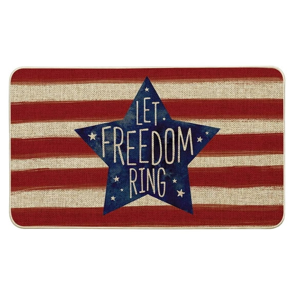 Btomtd America Star Memorial Day Welcome Doormat 4th Of July Patriotism Independence Day Floor Mat Kitchen Rugs For Indoor Outdoor