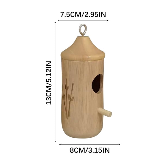 Btomtd Bird Feeders For Outdoors,Bird Feeder,Hummingbird House, Wooden Outdoor Garden Hanging Bird Feeder