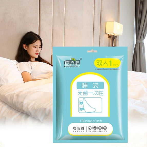 Btomtd Camping Essentials,Camping Gear,Disposable Non-woven Sleeping Bag Travel Business Hotel Supplies And Double People Dirty Sleeping Bag Pillowcase