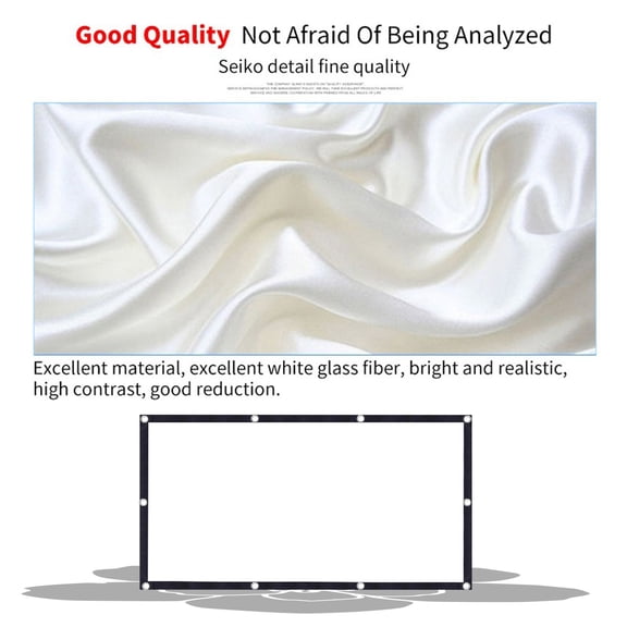 Btomtd Camping Gear,Projector Screen Movie Projector Screen 16:9 Foldable And Portable AntiCrease Indoor Outdoor Projection Double Sided Video Projector Screen For Home, Party,Camp