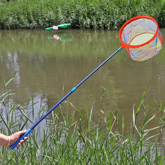 Btomtd Fishing Gear,Camping Gear,Kids Telescopic Fish Net For Extendable And Non-slip Grip Of Colorful Tools For Catching Insect Fish