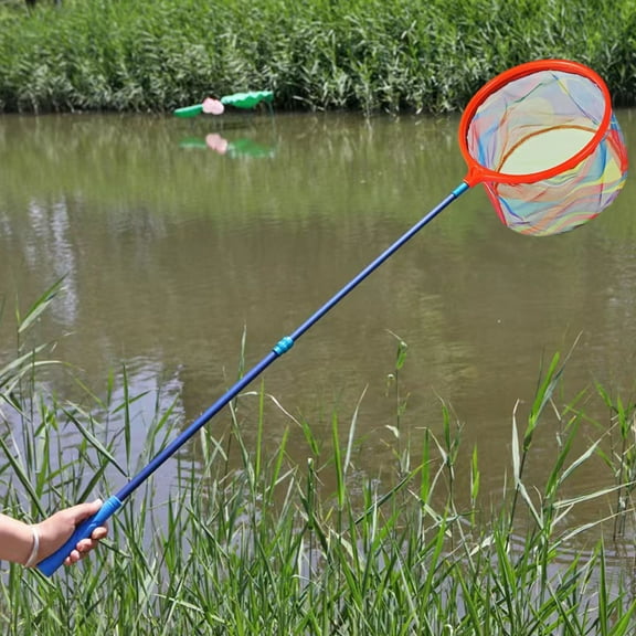 Btomtd Fishing Gear,Camping Gear,Kids Telescopic Fish Net For Extendable And Non-slip Grip Of Colorful Tools For Catching Insect Fish