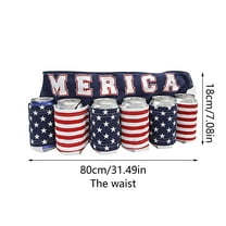 Btomtd Independence Day Themed Drink Beer Belt Creative Picnic Party Belt