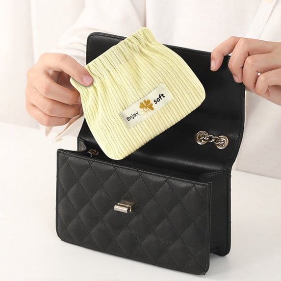 Btomtd Makeup Organizer,Travel Makeup Bag,Fragment Mouth Red Envelope Cosmetic Storage Small Bag Women's Portable Bag Corduroy Storage Bag