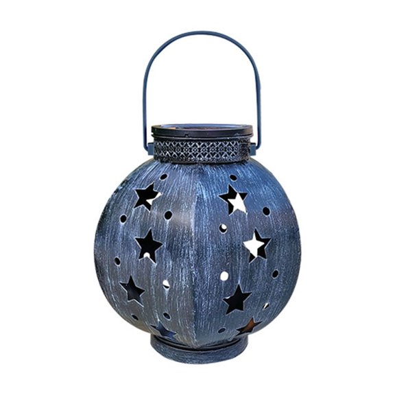 Btomtd Outdoor Lights For Patio,Solar Outdoor Table Lantern Flickering Flame Light Round Pot With Warm Yellow Garden LED Tabletop Lamp Decorative For Garden Yard