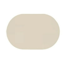 Btomtd Placemats,Heat Resistant Mat,Elliptical Placemat Solid Colour Faux Leather Placemats - Coffee Mats- Kitchen Table Mats- Easy To Clean Kitchen Table Mats