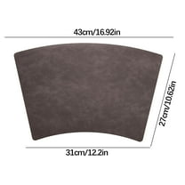 Btomtd Placemats,Heat Resistant Mat,Hotel Restaurant Placemats Leather Dining Placemats Fan-shaped Western-style Placemats European-style Heat Table Mats Leather Patterned Placemats