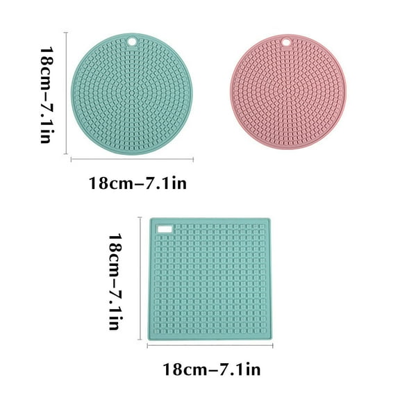 Btomtd Placemats,Heat Resistant Mat, Pot Mat, Pot Holders For Hot Pan And Pot Pads. Heat Counter Mats For Tables Placemats,, Spoon And Large