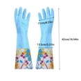 thumbnail image 1 of Btomtd Rubber Gloves,Dishwashing Gloves,Cleaning Gloves,Cleaning Gloves Flower Rubber Velvet Long Gloves Household Gloves Antiskid Household Dish Washing Cleaning Gloves, 1 of 8