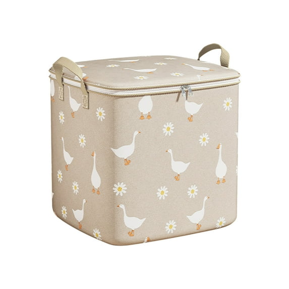 Btomtd Compact Travel Storage Solutions Storage Bags with Hand Strap for Clothing and Quilt Storage, 140L, Beige-M