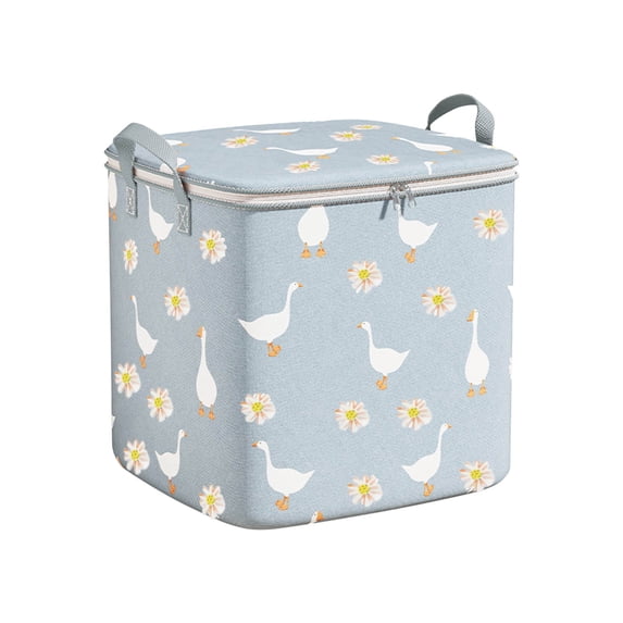 Btomtd Compact Travel Storage Solutions Storage Bags with Hand Strap for Clothing and Quilt Storage, 175L, Blue-L