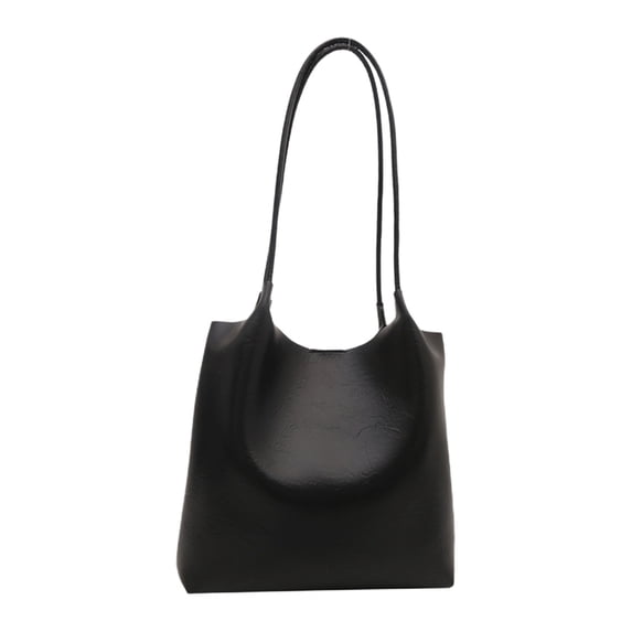 Btomtd Concise Style Line Shoulder Bag for Women, Casual Commuter Handbag for Work, Fashion Purse and Tote Bag for Daily Leisure and Spring Outings, Black