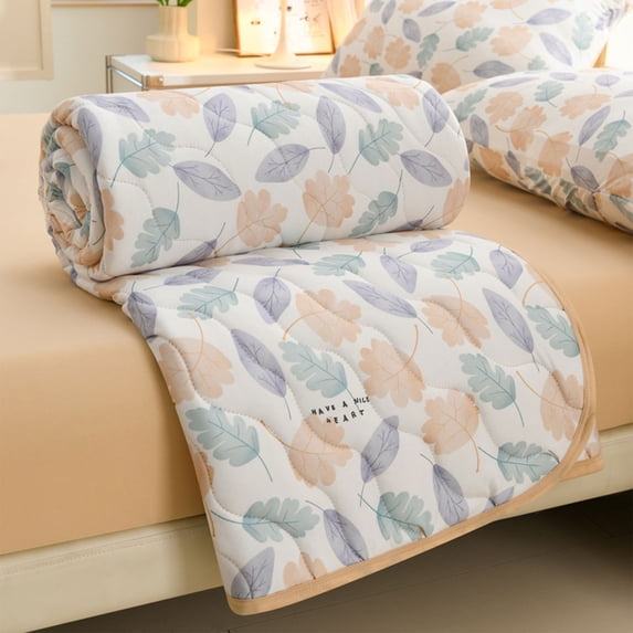 Btomtd Cool Feeling Ice Silk Summer Quilt, Breathable Knit Cotton Air Conditioning Cooling Blanket, Washable Thin Lightweight Comforter, 39" x 59" (Multicolor #10)