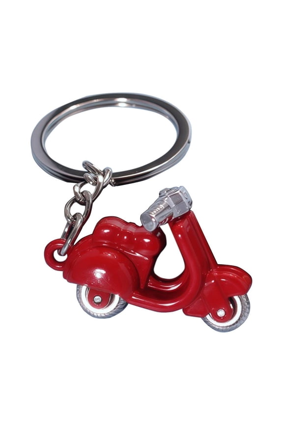 Cool Motorcycle Keychain Pendant with Simulation, Metal Shaped Keychain as Commemorative Gift for Backpack, Ornaments Festive Vehicle Theme Decor, Red