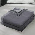 thumbnail image 1 of Btomtd Cotton Summer Cooling Blanket, Breathable Lightweight Comforter, Machine Washable AC Quilt for Hot Sleepers, Soft & Skin-Friendly, 55" x 79" (Dark Gray), 1 of 6