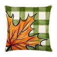thumbnail image 1 of Btomtd Couch Pillow Covers 18 x 18 Inch, Thanksgiving Pumpkin Maple Leaf Linen Throw Pillow Cover, Farmhouse Decorative Pillow Cases for Sofa Bed, B, 1 of 6