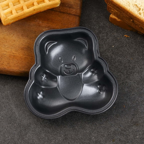 Btomtd Creatives Pattern Cupcake Molds, Black Baking Tools Cake Molds for Making Detailed Cake, Easy to Use Cupcake Baking Sheet and Baking Molds, Size 4.4"x4.2", A