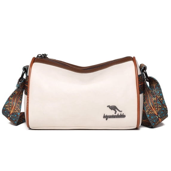 Btomtd Crossbody Bag with Soft Leather Texture, Fashionable Women's Handbag in Trend Colors, Retro Casual Shoulder Bag and Stylish Everyday Purse, White