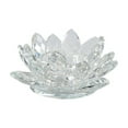 thumbnail image 1 of Btomtd Crystal Flower Tealight Candle Holder, Glass Tea Light Candlestick Holders Decor for Christmas Table, Home Wedding Party Decoration, 4.5"x4.5"x2", Clear, 1 of 6