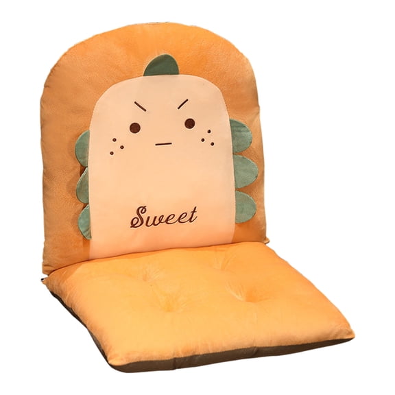 Btomtd Cute Expression Seat Cushion with Backrest, Thickened Cushion for Support, Chair Pads with Fun Design, Seat Cushions for Home, Backrest Cushion for Comfortable, Size 30"x14", A